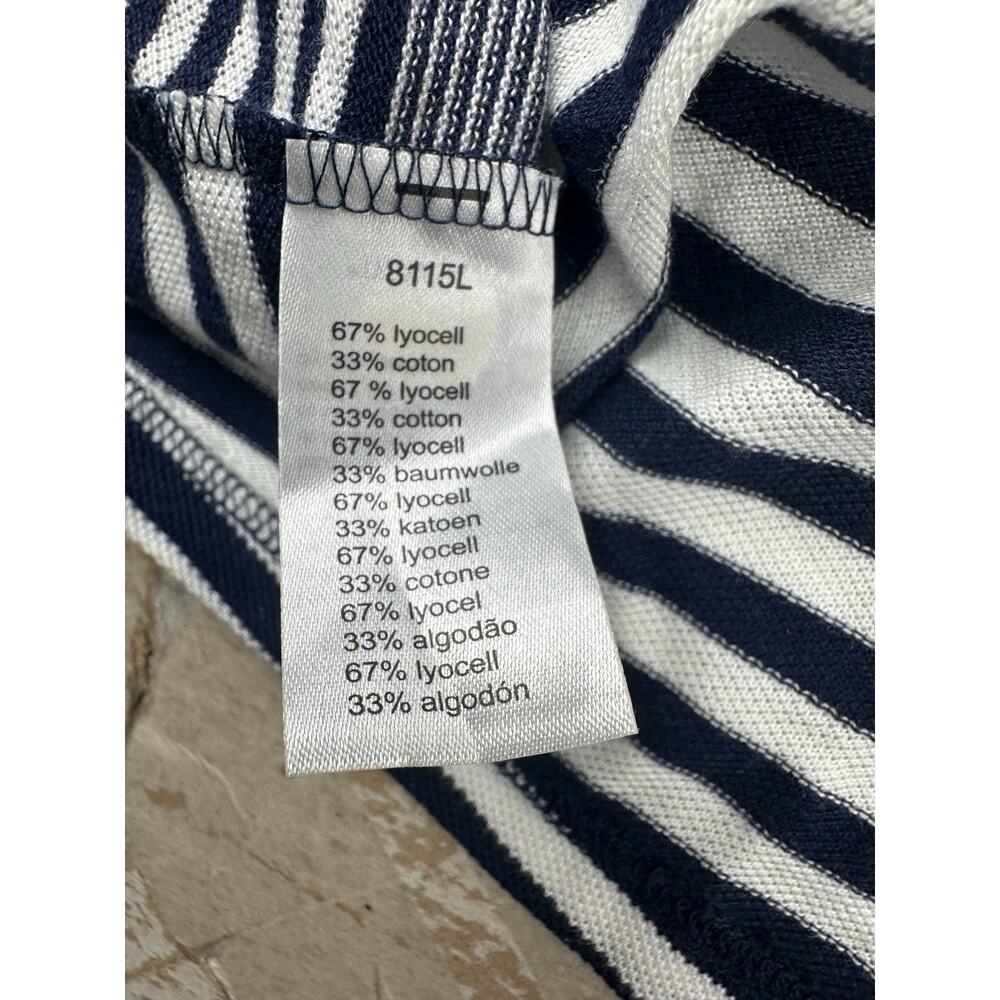 Lacoste Navy White Nautical Striped Sleeveless Halter Top Women’s Size 36 - Picture 6 of 6